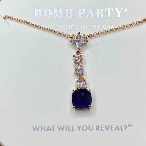 Sapphire CZ Necklace RBP6434 Jewel Me Up - Picture 1 of 2